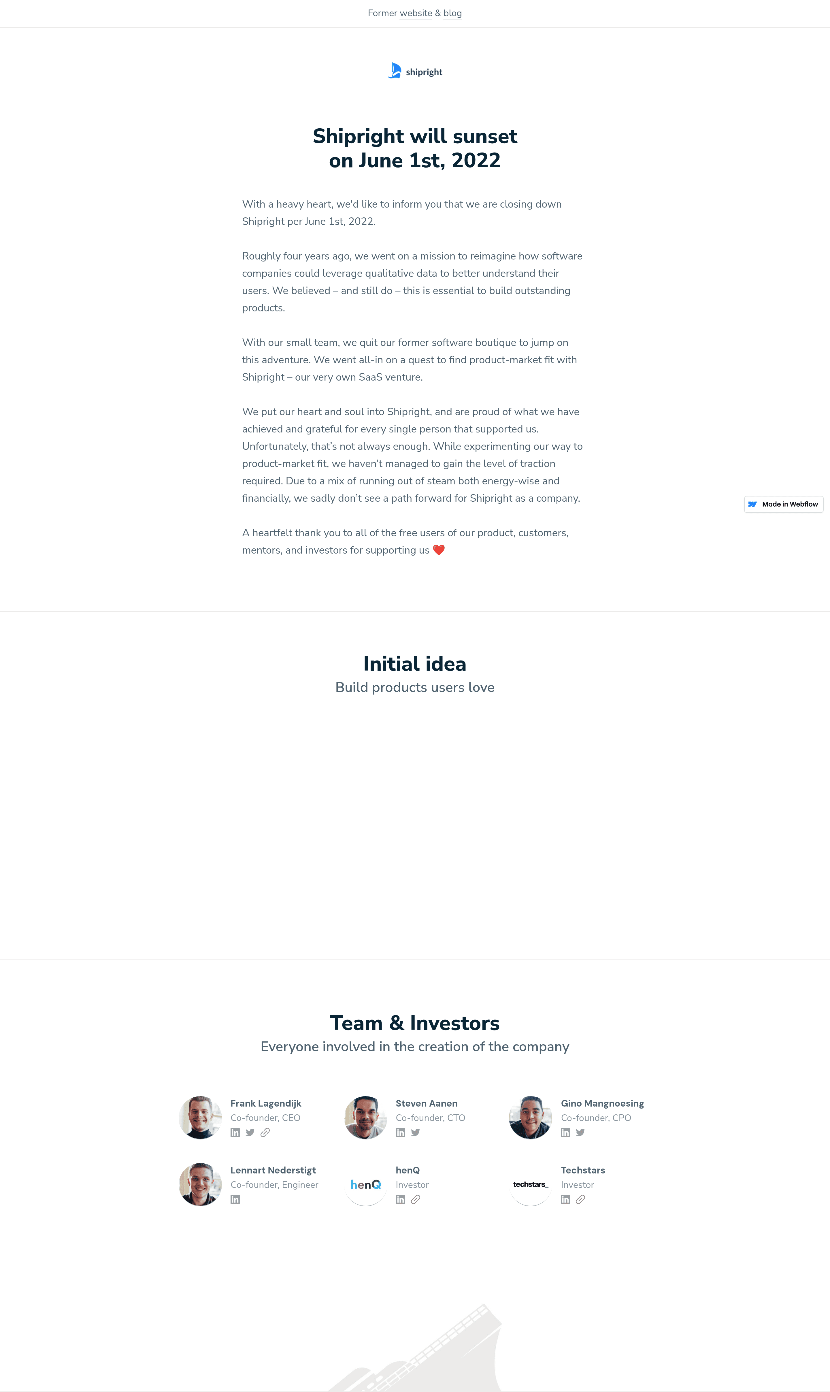 Shipright landing page screenshot