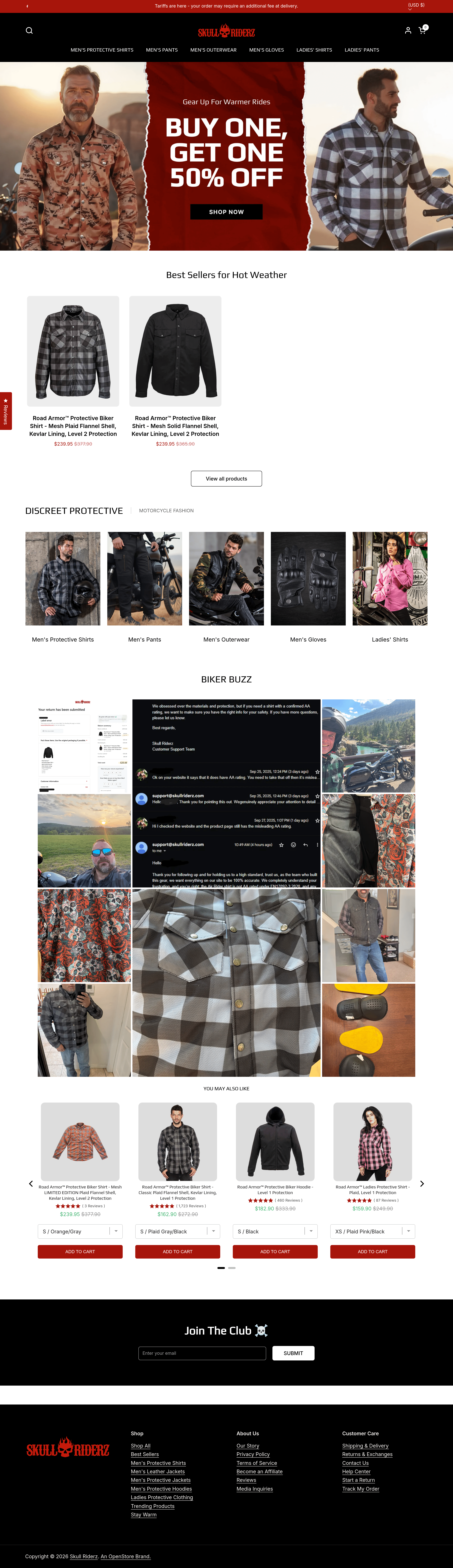 Skull Riderz landing page screenshot