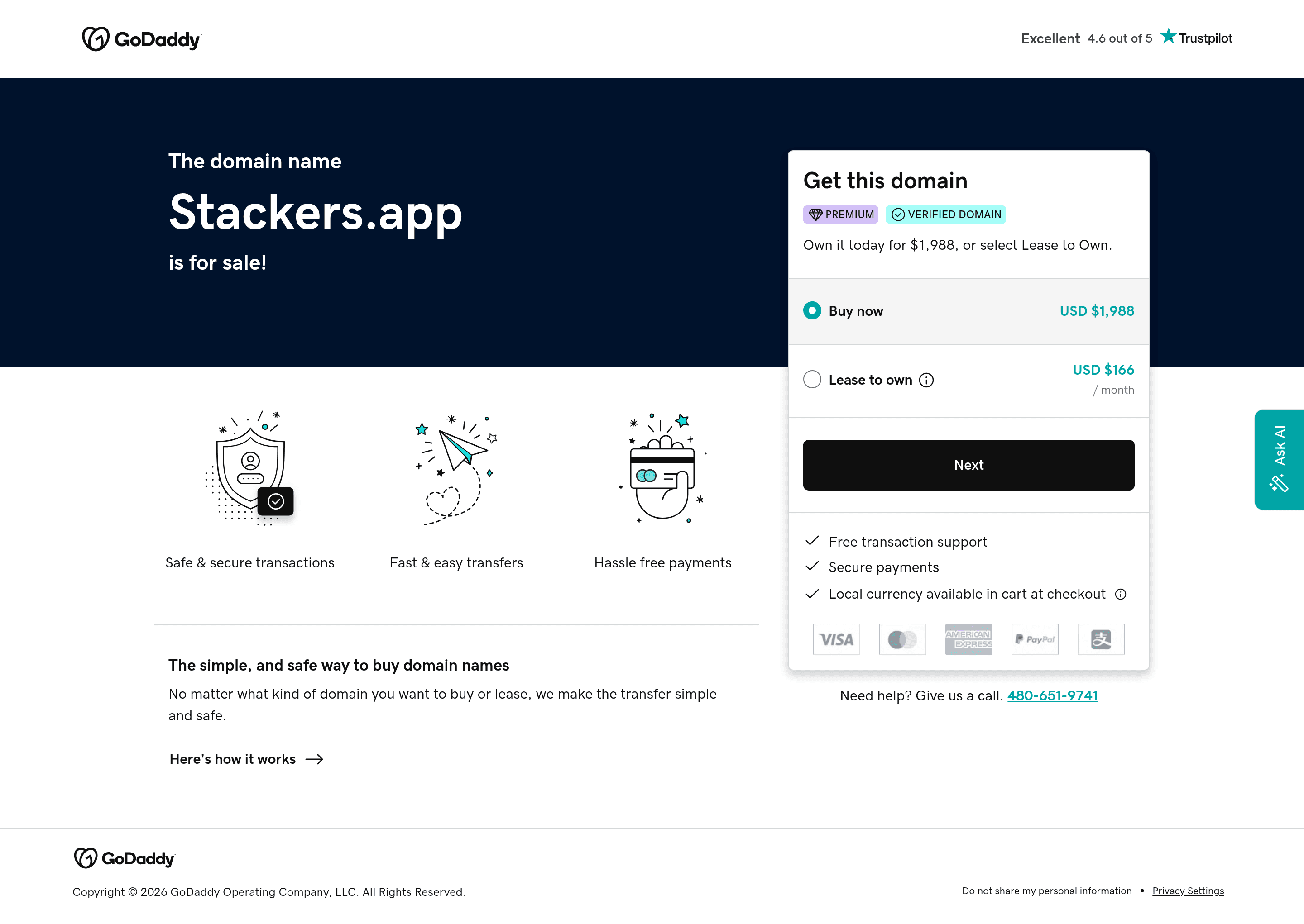Stackers landing page screenshot
