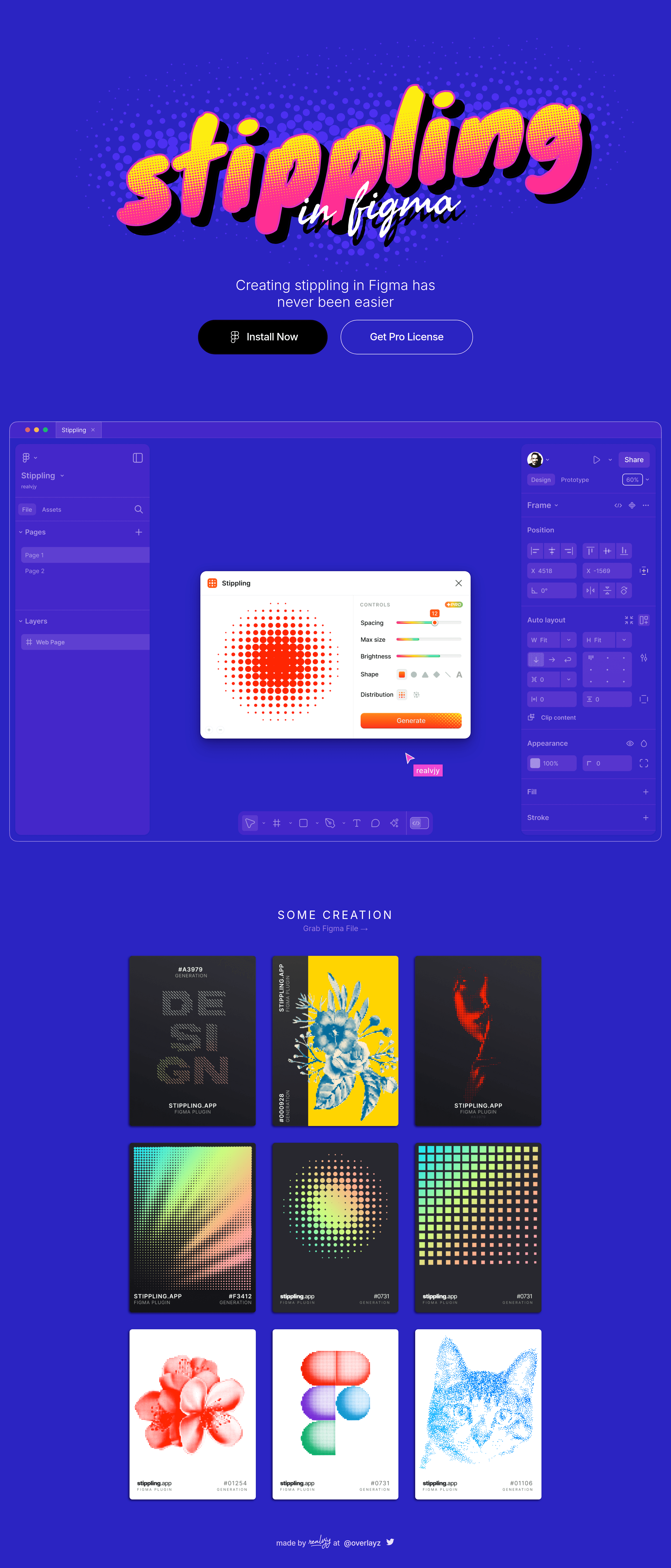 Stippling landing page screenshot