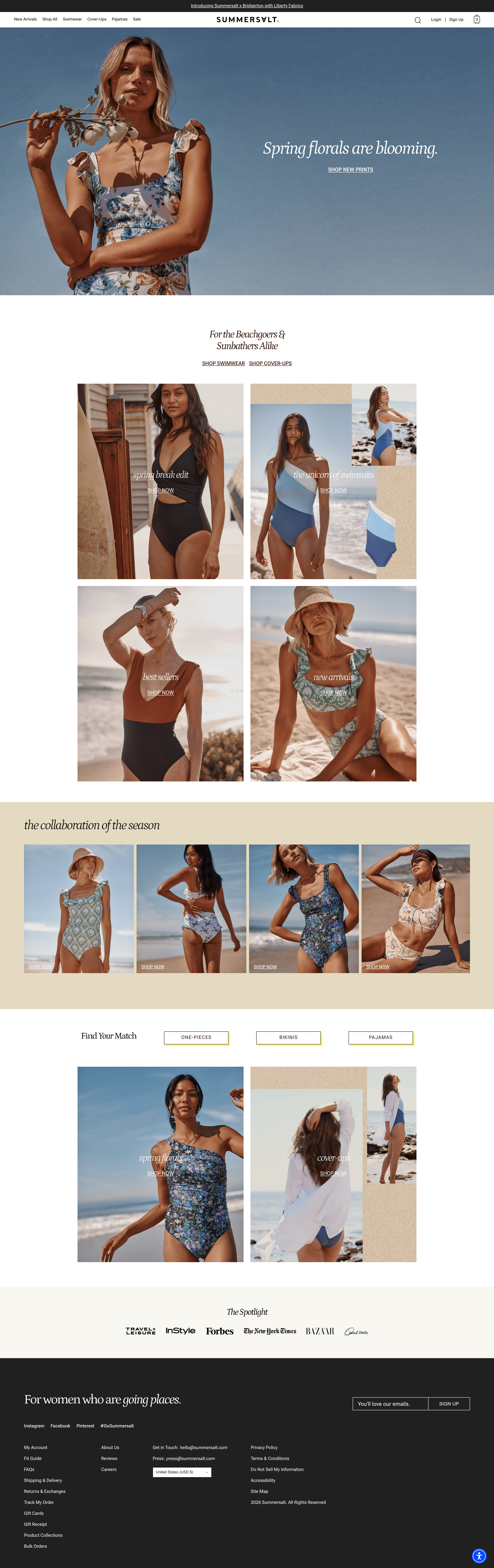 Summersalt landing page screenshot