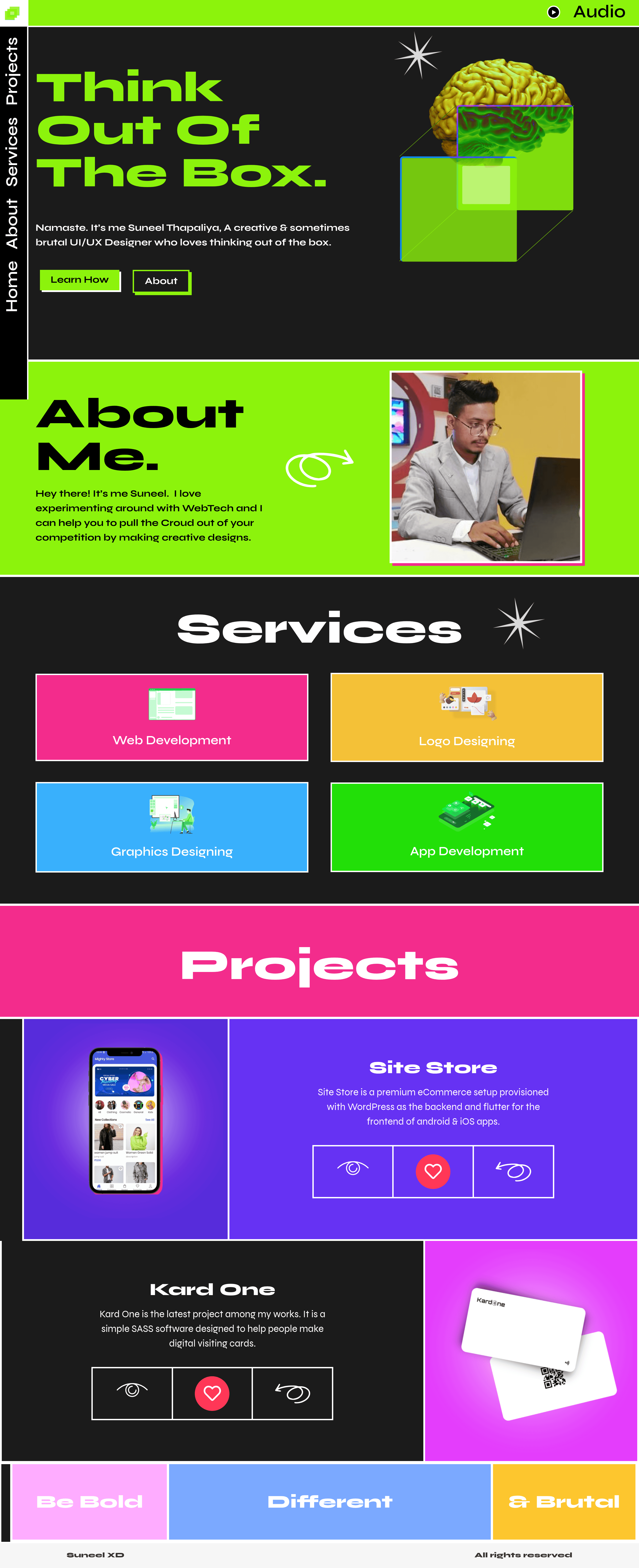 Suneel Thapaliya landing page screenshot