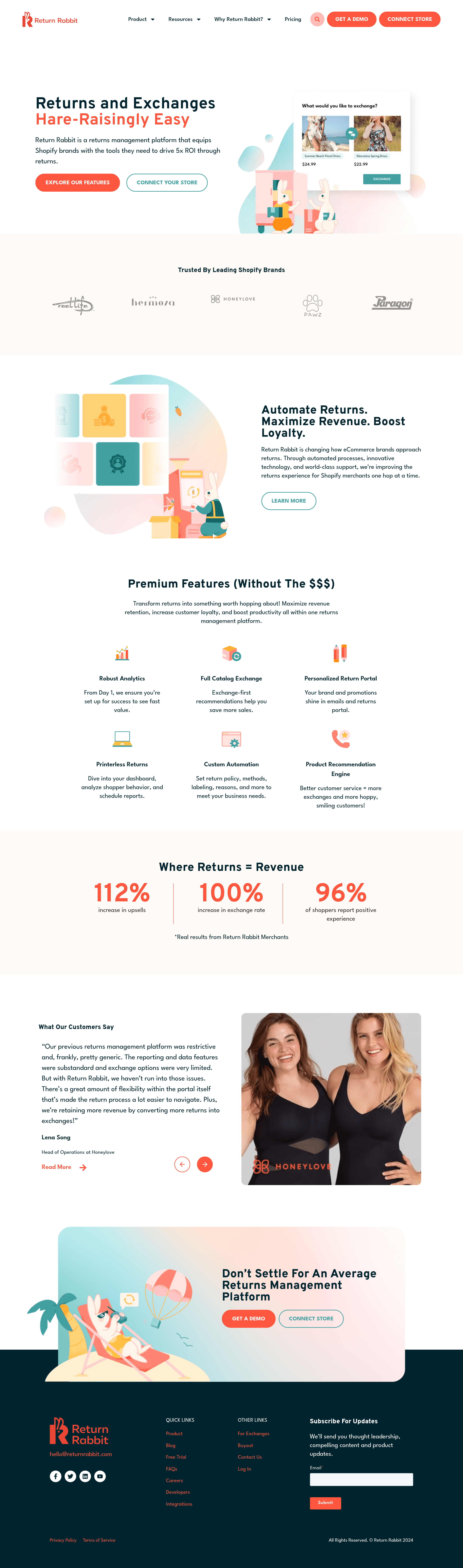 Supply landing page screenshot