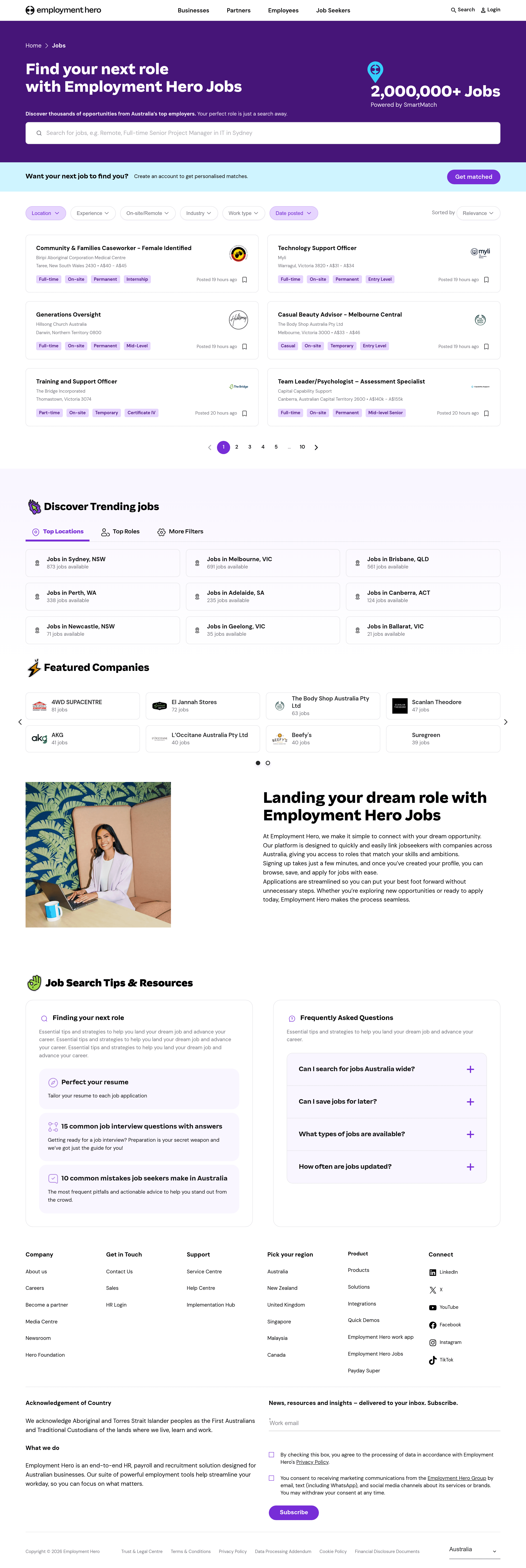 Swag landing page screenshot