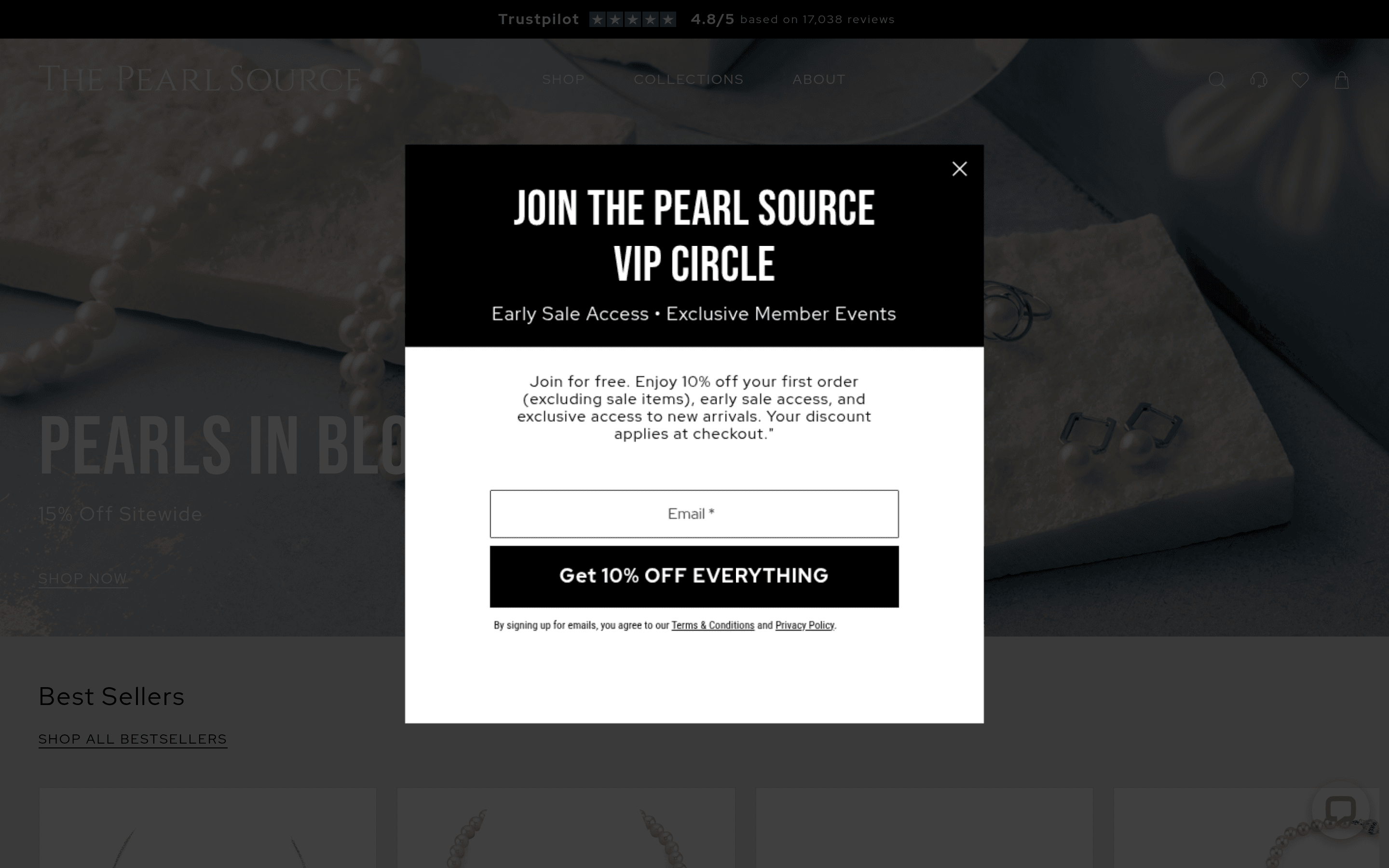 Thepearlsource landing page screenshot
