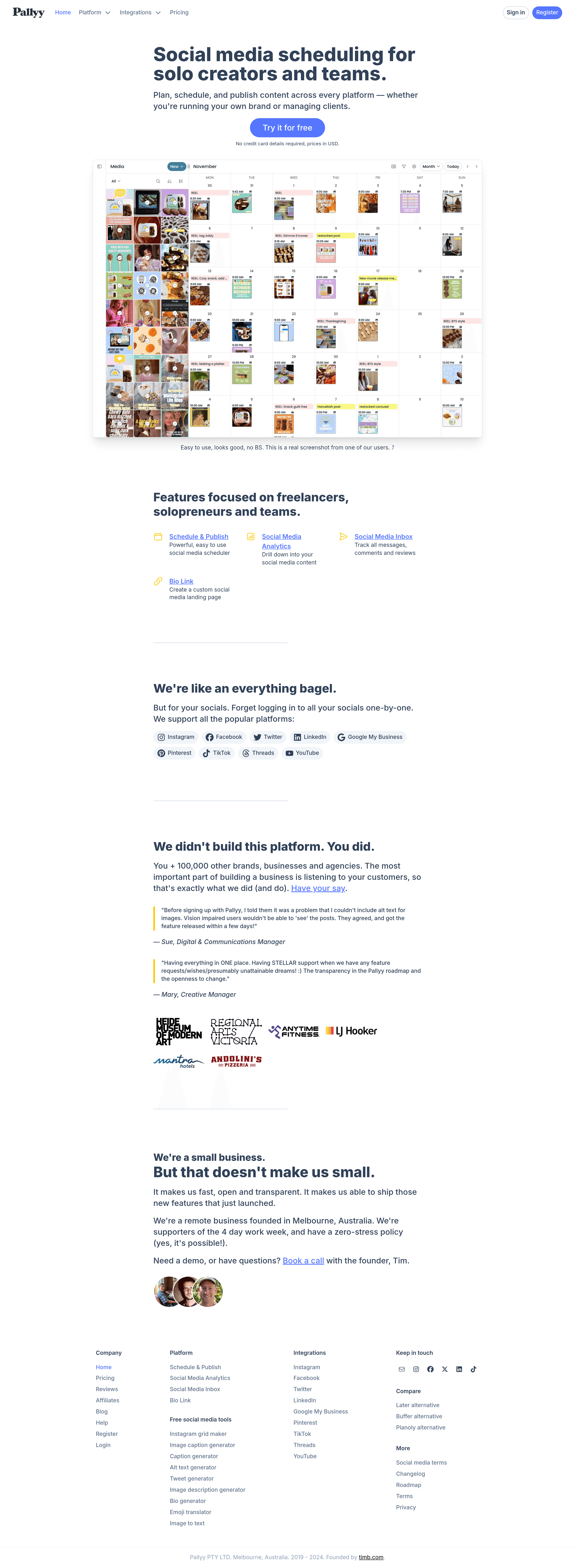 ThreadStart landing page screenshot
