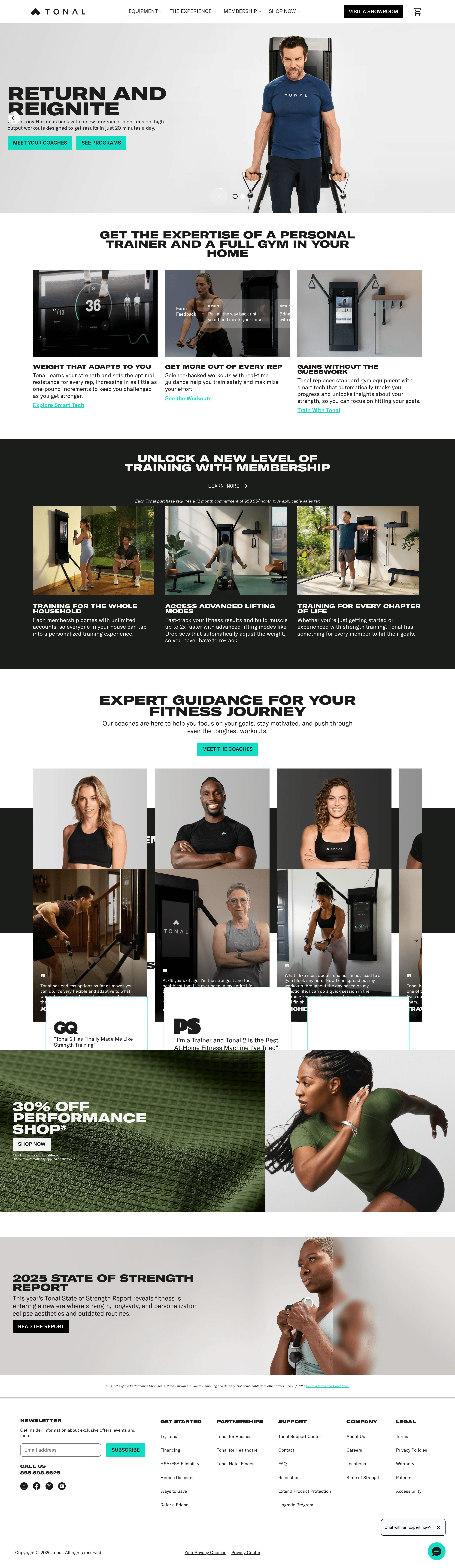 Tonal landing page screenshot