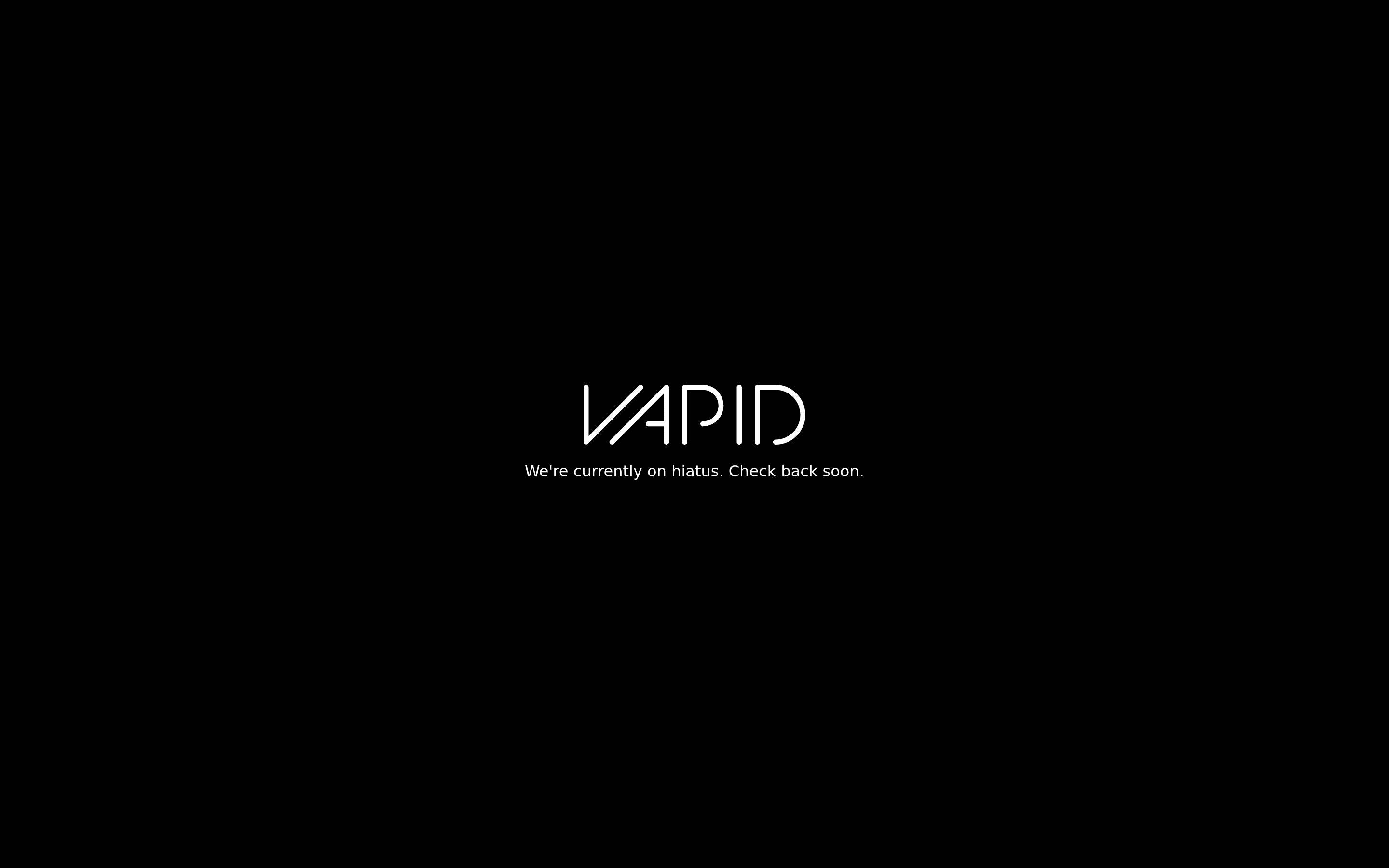 Vapid landing page screenshot