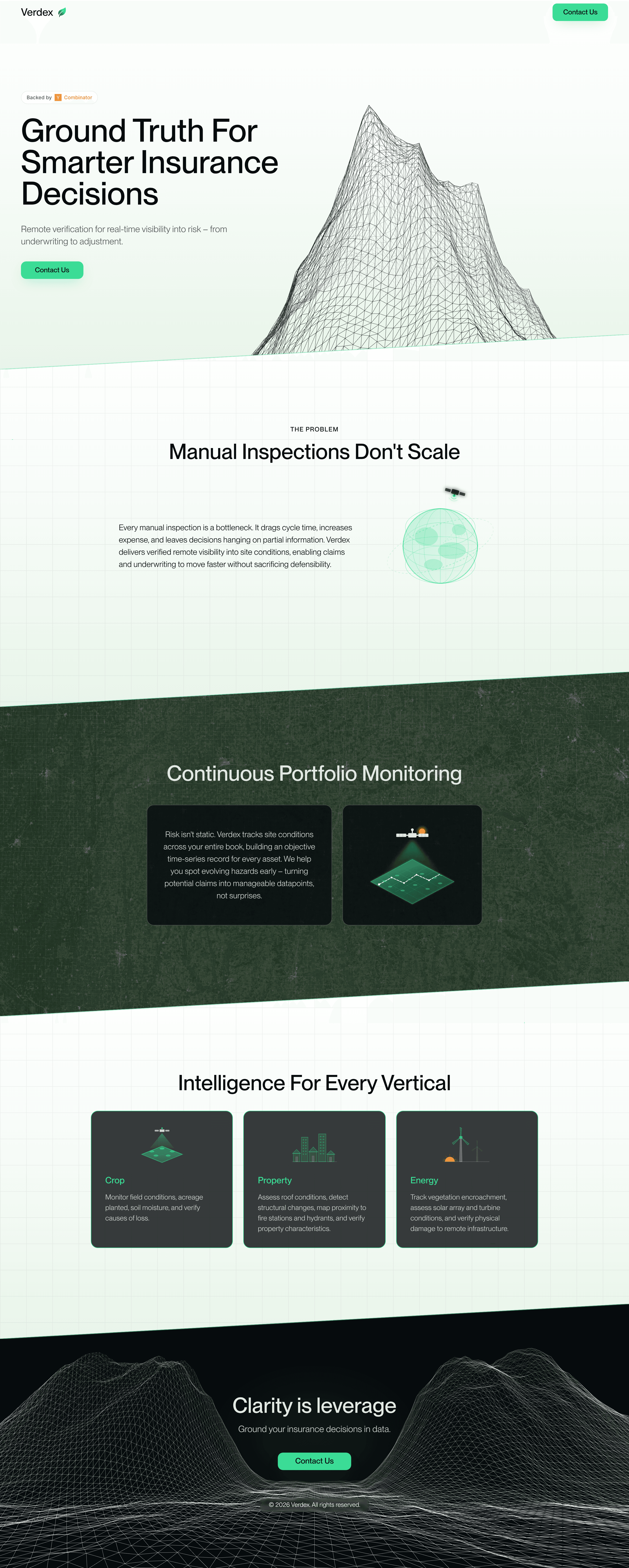 Verdex landing page screenshot