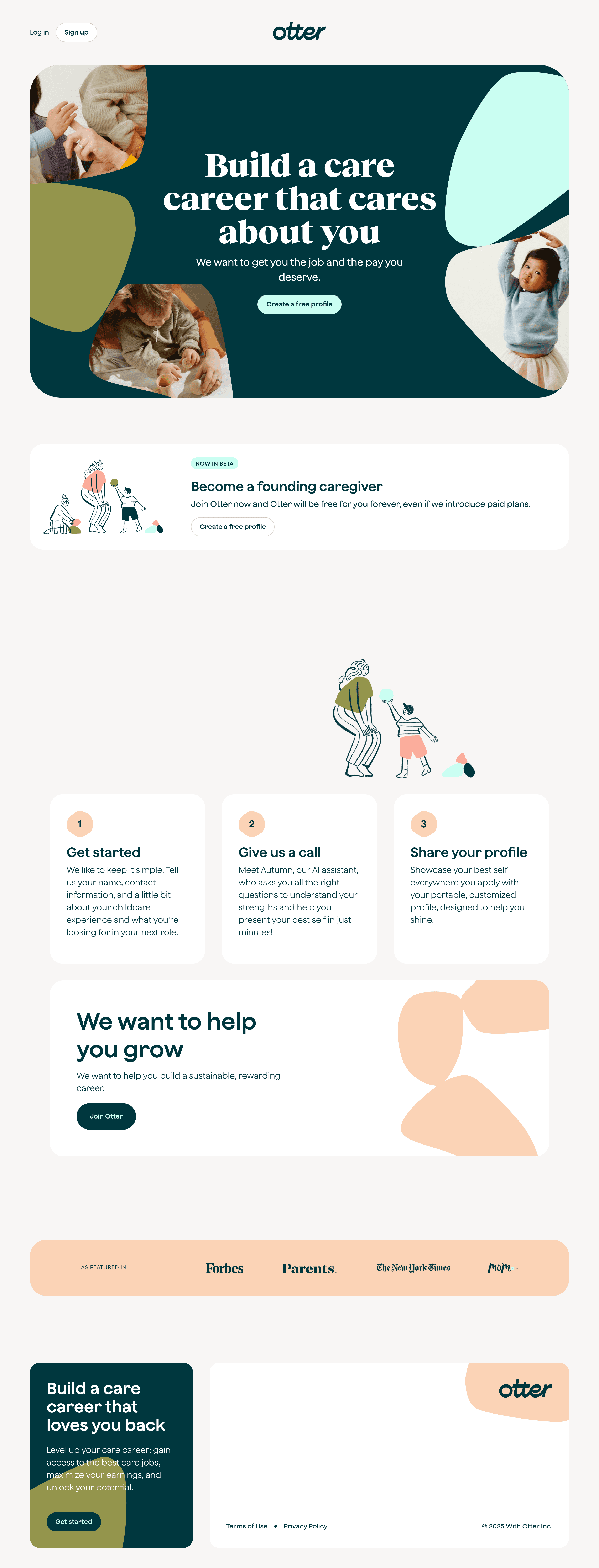 Withotter landing page screenshot