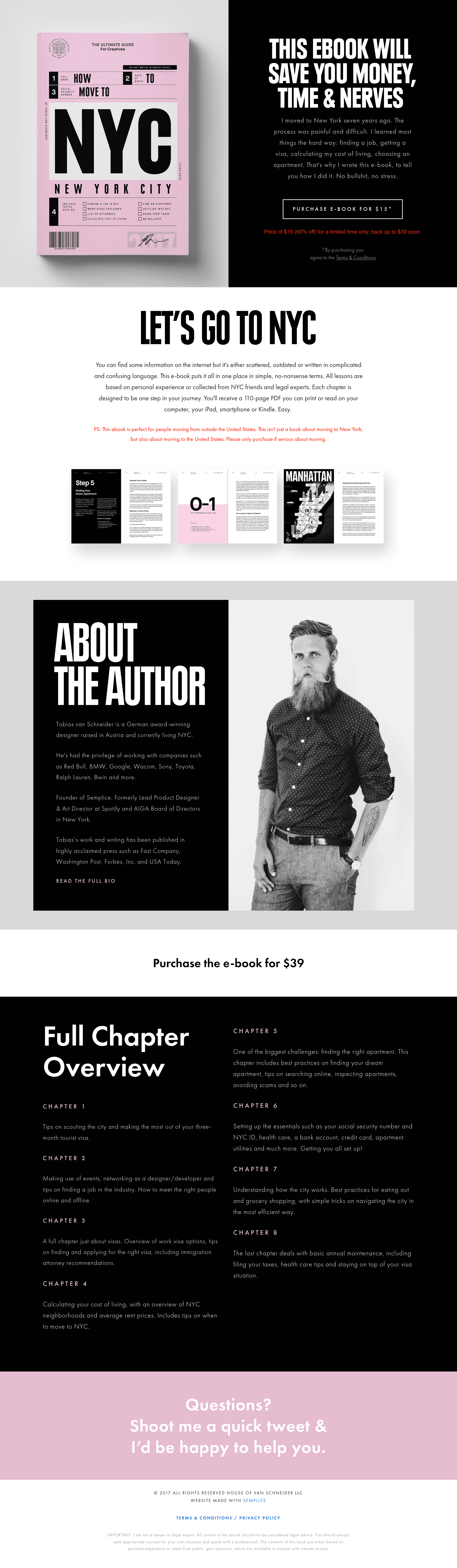 Let’s go to New York landing page screenshot