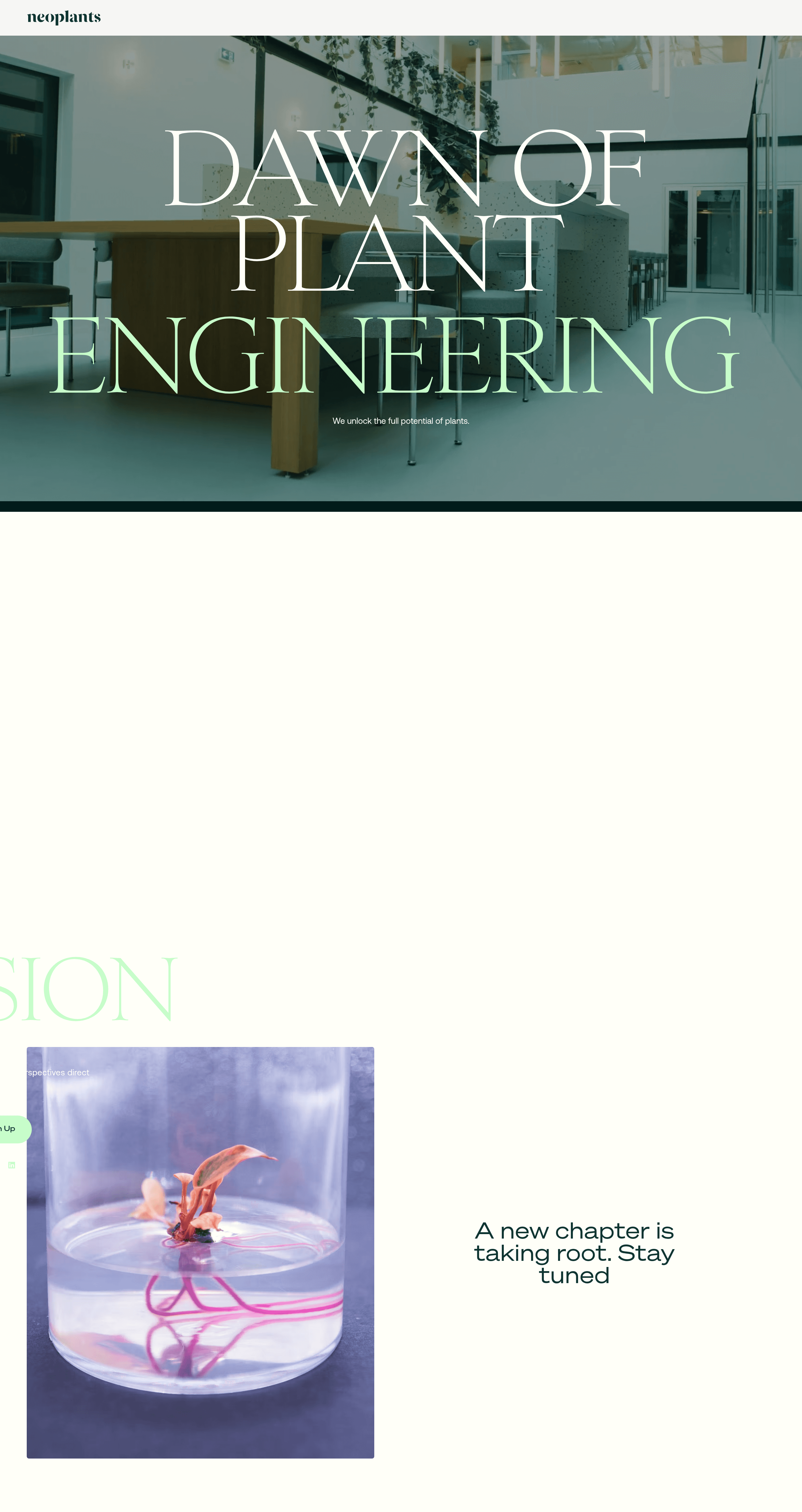 Neoplants landing page screenshot