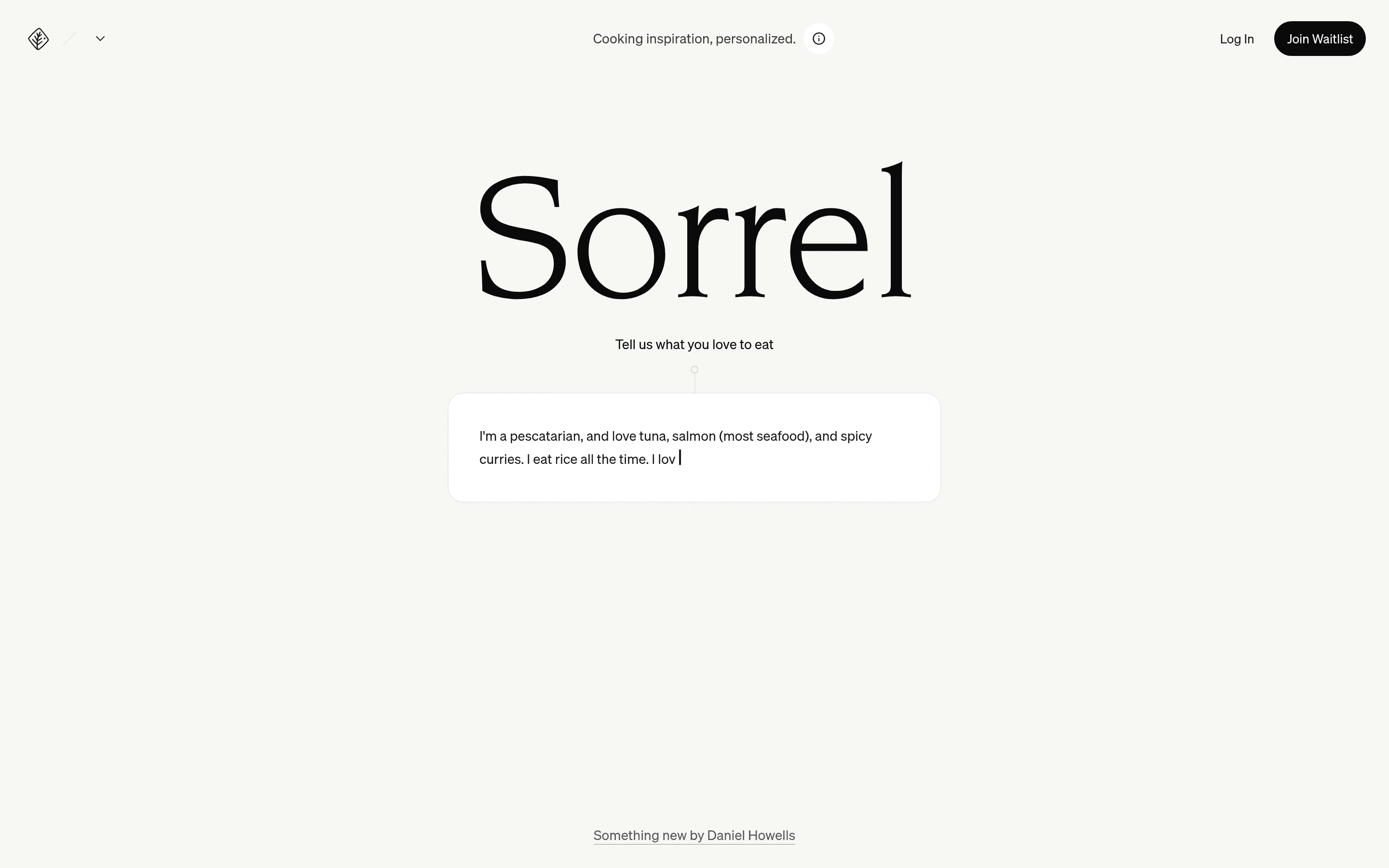 Sorrel landing page screenshot